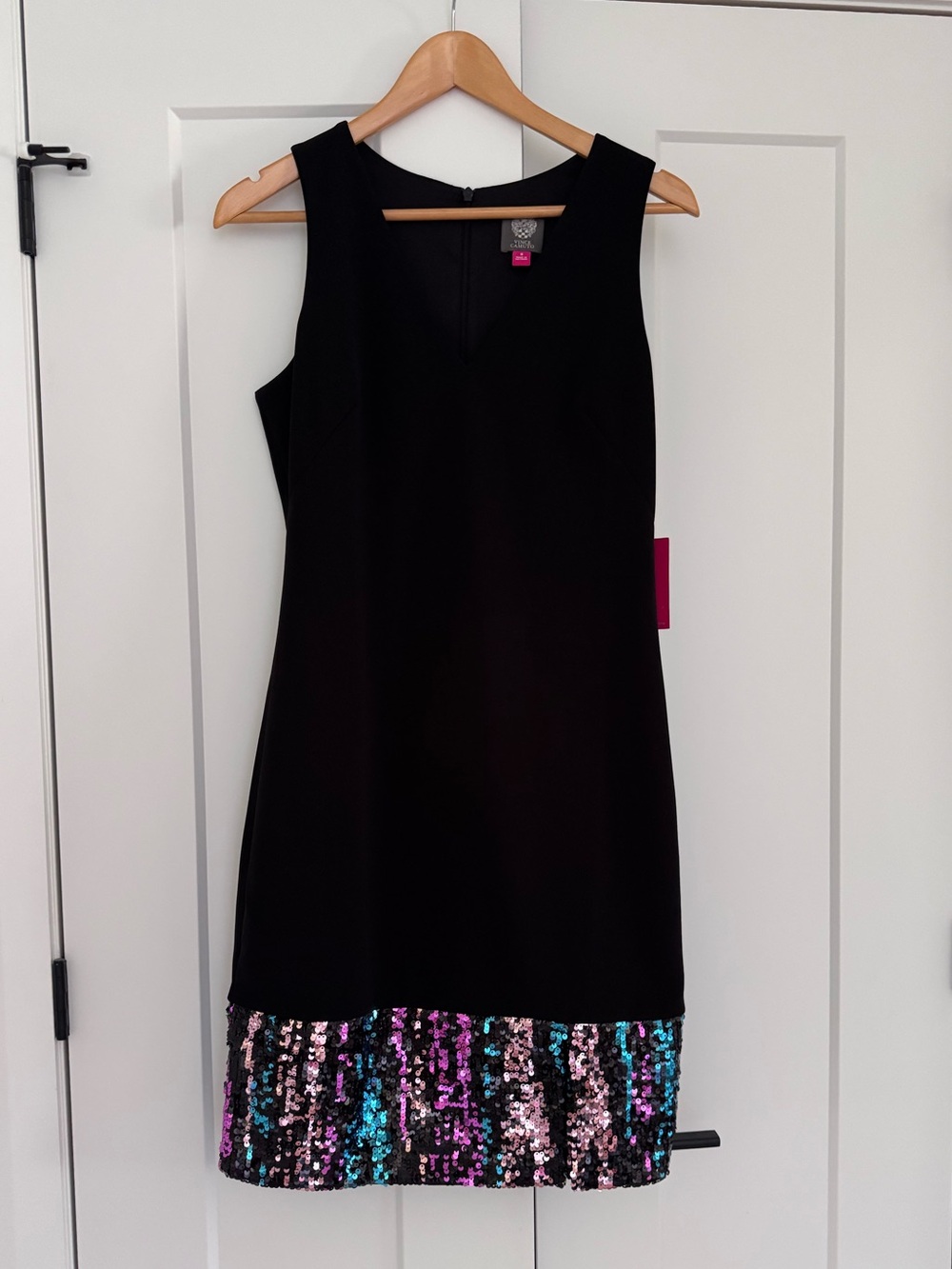 Vince Camuto sequin-hem cocktail dress